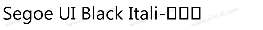 Segoe UI Black Itali字体转换